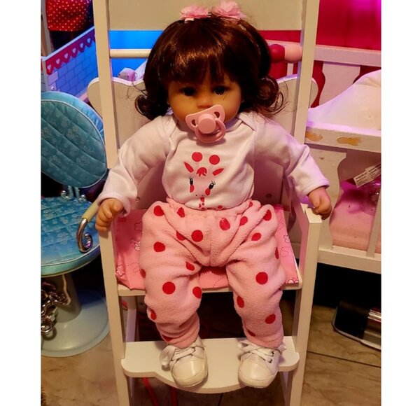 🆕18inch Soft Cloth Body Newborn Baby Poseable Limbs Bella Doll Baby Girl - Picture 2 of 8